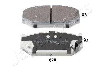 JAPANPARTS PA820AF Комплект тормозных колодок, дисковый тормоз