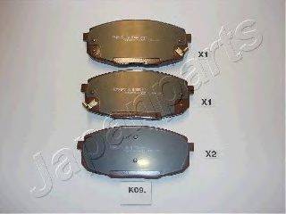 JAPANPARTS PAK09AF Комплект тормозных колодок, дисковый тормоз