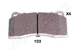 JAPANPARTS PP103AF Комплект тормозных колодок, дисковый тормоз