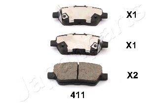 JAPANPARTS PP411AF Комплект тормозных колодок, дисковый тормоз