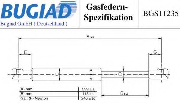 BUGIAD BGS11235 Газовая пружина, капот