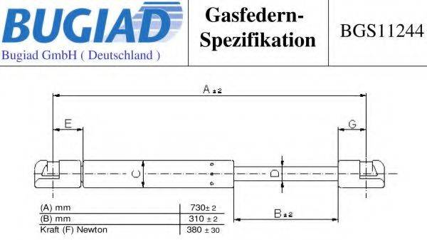 BUGIAD BGS11244 Газовая пружина, капот