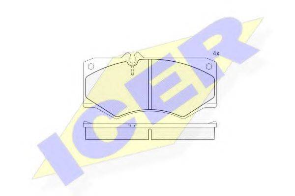 ICER 140405 Комплект тормозных колодок, дисковый тормоз