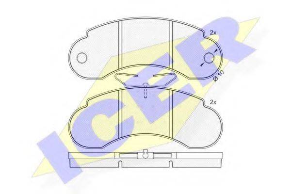 ICER 140452 Комплект тормозных колодок, дисковый тормоз