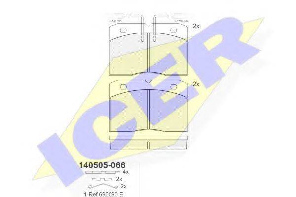 ICER 140505066 Комплект тормозных колодок, дисковый тормоз