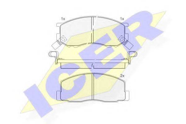 ICER 140524 Комплект тормозных колодок, дисковый тормоз