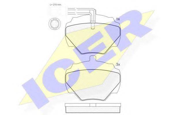 ICER 140702 Комплект тормозных колодок, дисковый тормоз