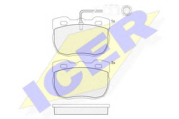 ICER 140839 Комплект тормозных колодок, дисковый тормоз
