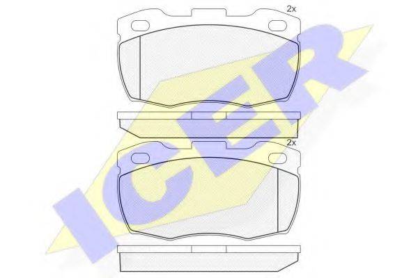 ICER 141089071 Комплект тормозных колодок, дисковый тормоз