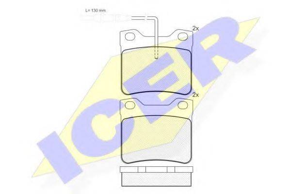 ICER 141241 Комплект тормозных колодок, дисковый тормоз