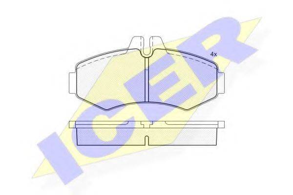 ICER 141288 Комплект тормозных колодок, дисковый тормоз