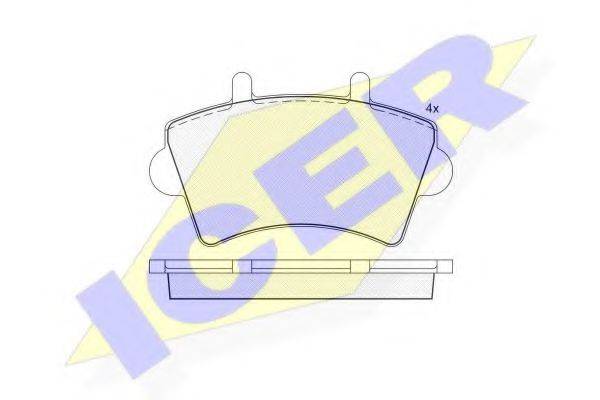 ICER 141442 Комплект тормозных колодок, дисковый тормоз