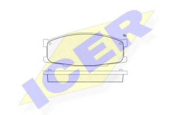 ICER 141505 Комплект тормозных колодок, дисковый тормоз