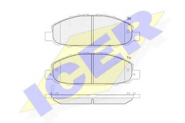 ICER 141813 Комплект тормозных колодок, дисковый тормоз