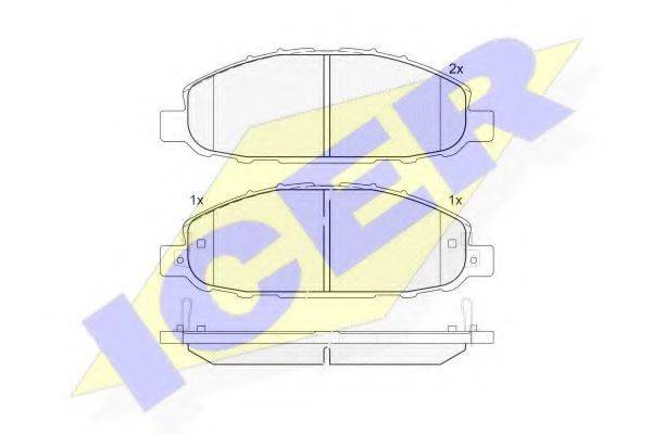 ICER 141813202 Комплект тормозных колодок, дисковый тормоз