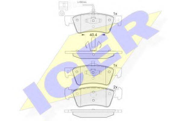 ICER 141816 Комплект тормозных колодок, дисковый тормоз