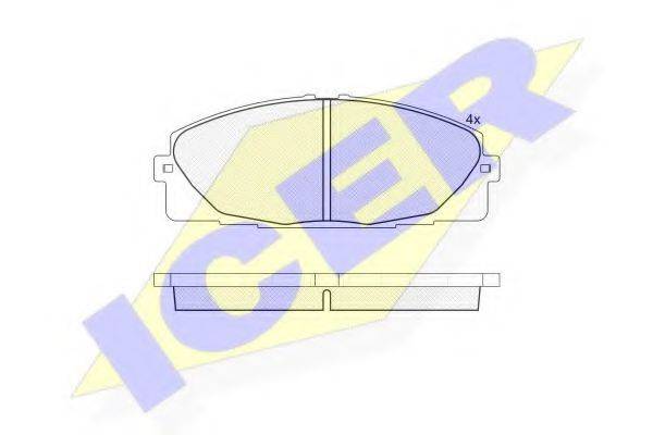 ICER 141931 Комплект тормозных колодок, дисковый тормоз