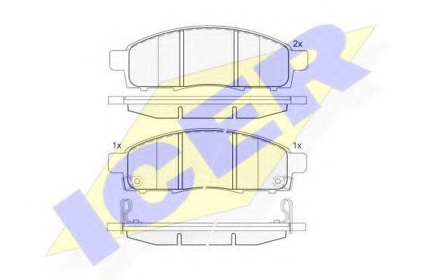 ICER 141966 Комплект тормозных колодок, дисковый тормоз