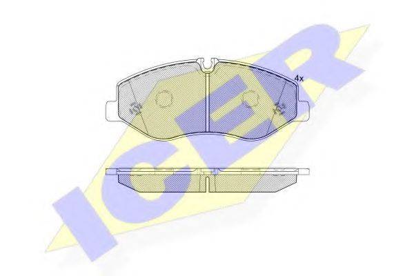 ICER 142191 Комплект тормозных колодок, дисковый тормоз