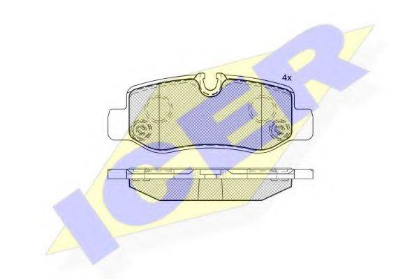 ICER 142192 Комплект тормозных колодок, дисковый тормоз