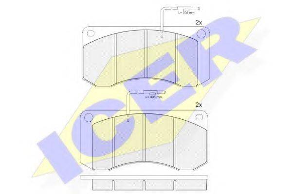 ICER 150659 Комплект тормозных колодок, дисковый тормоз