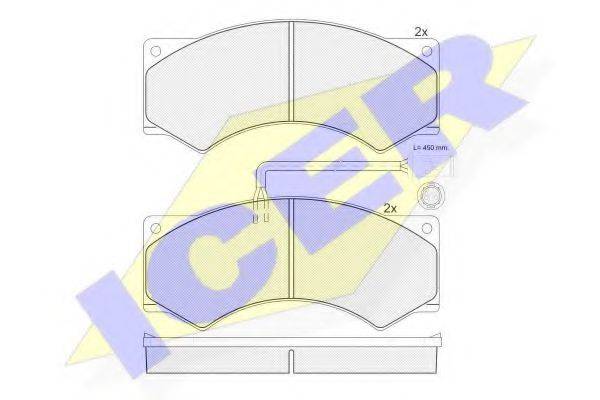 ICER 150759 Комплект тормозных колодок, дисковый тормоз