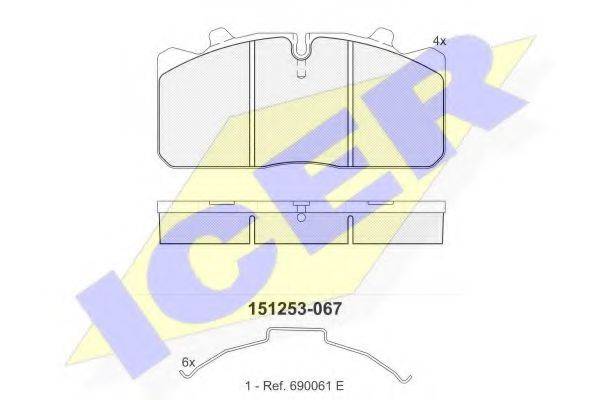 ICER 151253067 Комплект тормозных колодок, дисковый тормоз