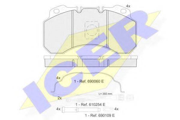 ICER 151280115 Комплект тормозных колодок, дисковый тормоз