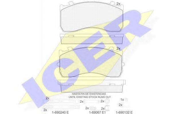 ICER 151404066 Комплект тормозных колодок, дисковый тормоз