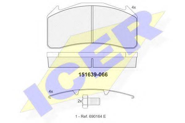 ICER 151639 Комплект тормозных колодок, дисковый тормоз