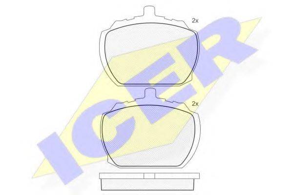 ICER 180092 Комплект тормозных колодок, дисковый тормоз