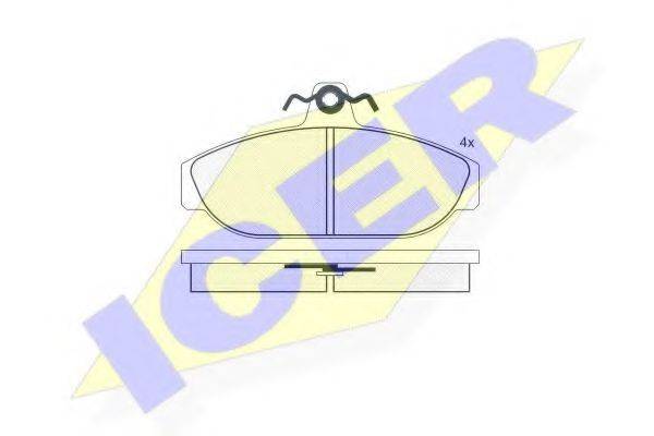 ICER 180464 Комплект тормозных колодок, дисковый тормоз
