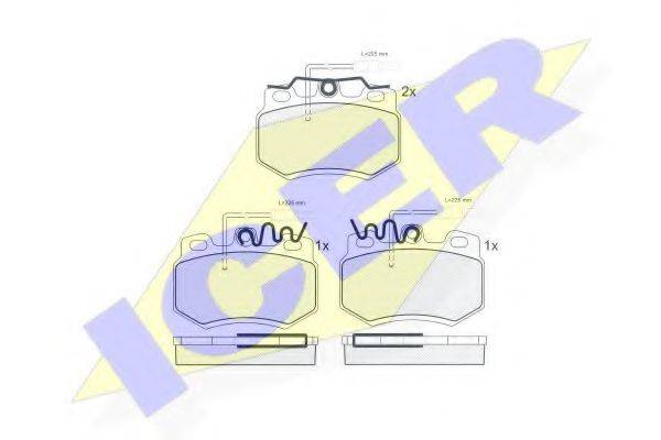 ICER 180555 Комплект тормозных колодок, дисковый тормоз