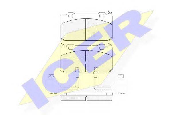 ICER 180632 Комплект тормозных колодок, дисковый тормоз