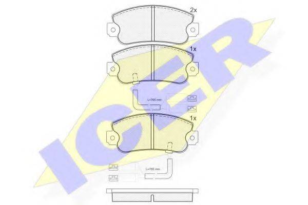 ICER 180658 Комплект тормозных колодок, дисковый тормоз