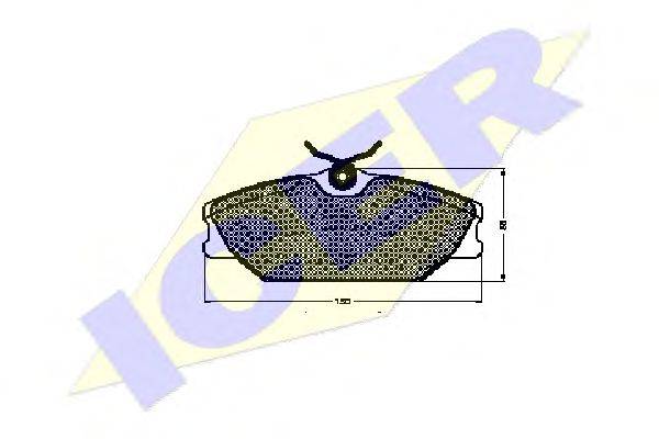 ICER 180669 Комплект тормозных колодок, дисковый тормоз