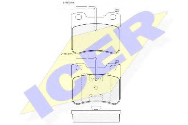 ICER 180691 Комплект тормозных колодок, дисковый тормоз