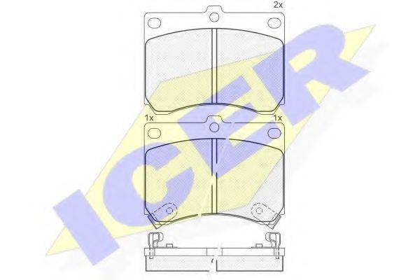 ICER 180879 Комплект тормозных колодок, дисковый тормоз