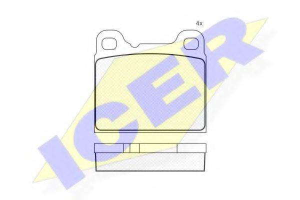 ICER 180890 Комплект тормозных колодок, дисковый тормоз