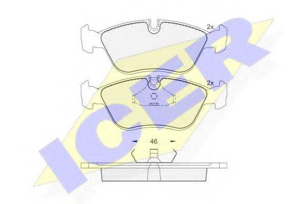 ICER 180934 Комплект тормозных колодок, дисковый тормоз
