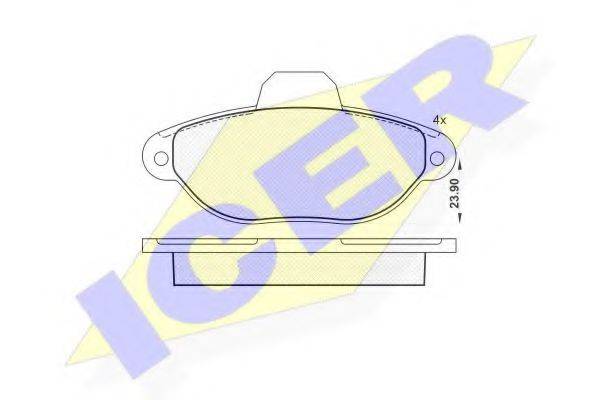 ICER 181018 Комплект тормозных колодок, дисковый тормоз