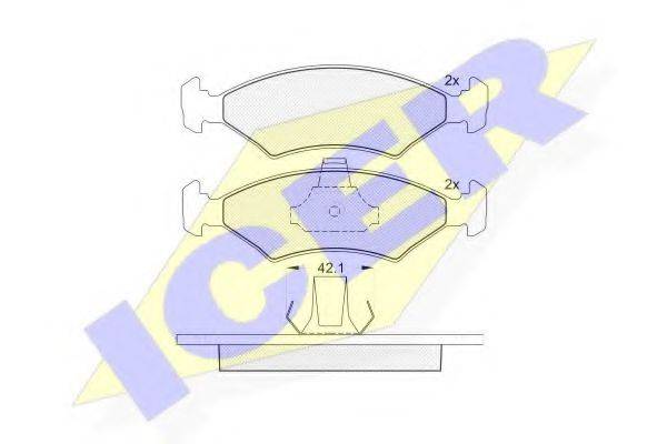 ICER 181142 Комплект тормозных колодок, дисковый тормоз