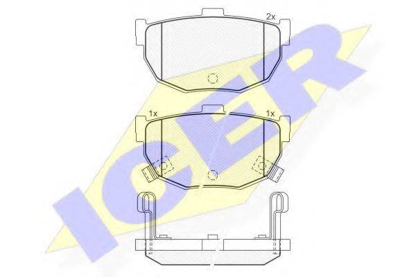 ICER 181144 Комплект тормозных колодок, дисковый тормоз