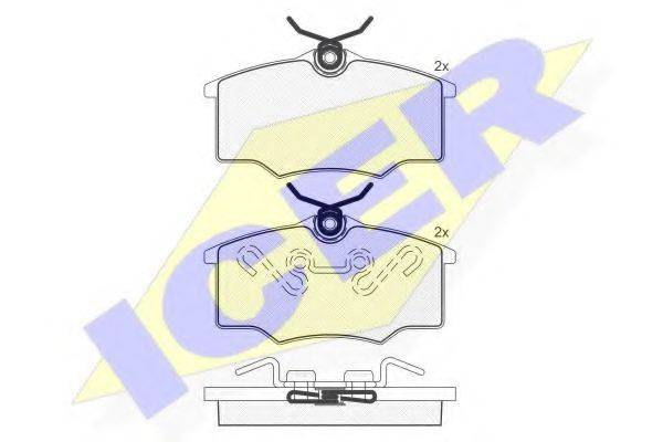 ICER 181250 Комплект тормозных колодок, дисковый тормоз