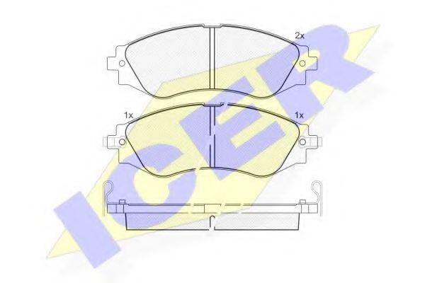 ICER 181260 Комплект тормозных колодок, дисковый тормоз