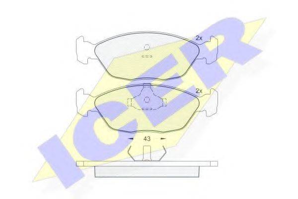 ICER 181275 Комплект тормозных колодок, дисковый тормоз