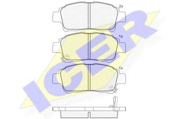 ICER 181304 Комплект тормозных колодок, дисковый тормоз