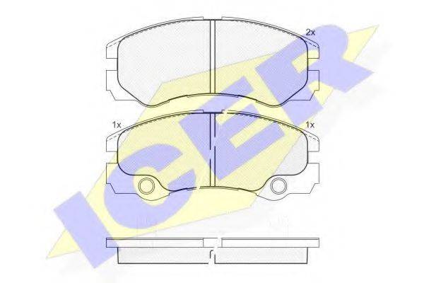 ICER 181354 Комплект тормозных колодок, дисковый тормоз