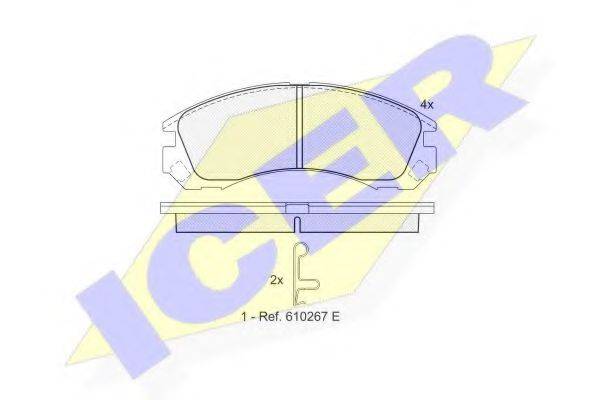 ICER 181358 Комплект тормозных колодок, дисковый тормоз