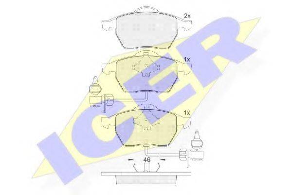 ICER 181362 Комплект тормозных колодок, дисковый тормоз